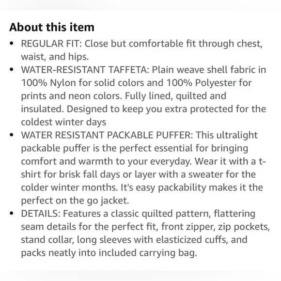 Amazon Essentials red puffer jacket Large - Picture 3 of 11